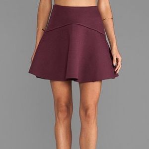 C/MEO Wine Peplum Skirt
